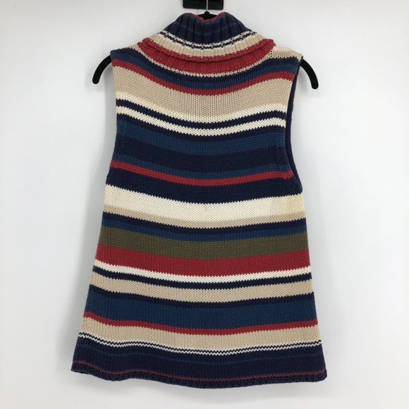 Penman's Vintage fall-tone multicolor striped sleeveless turtleneck top size M - Picture 2 of 13